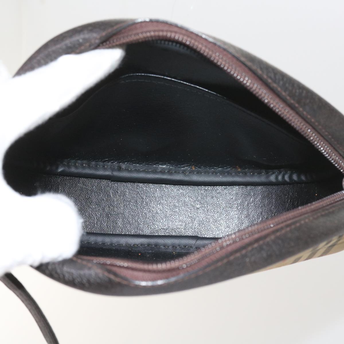 Burberrys Nova Check Shoulder Bag Nylon Canvas Beige Auth 60635