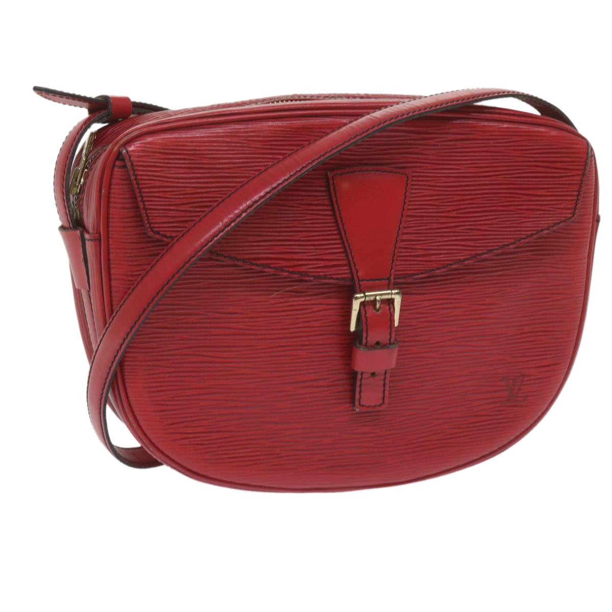 LOUIS VUITTON Epi Jeune Fille MM Shoulder Bag Red M52157 LV Auth 60651