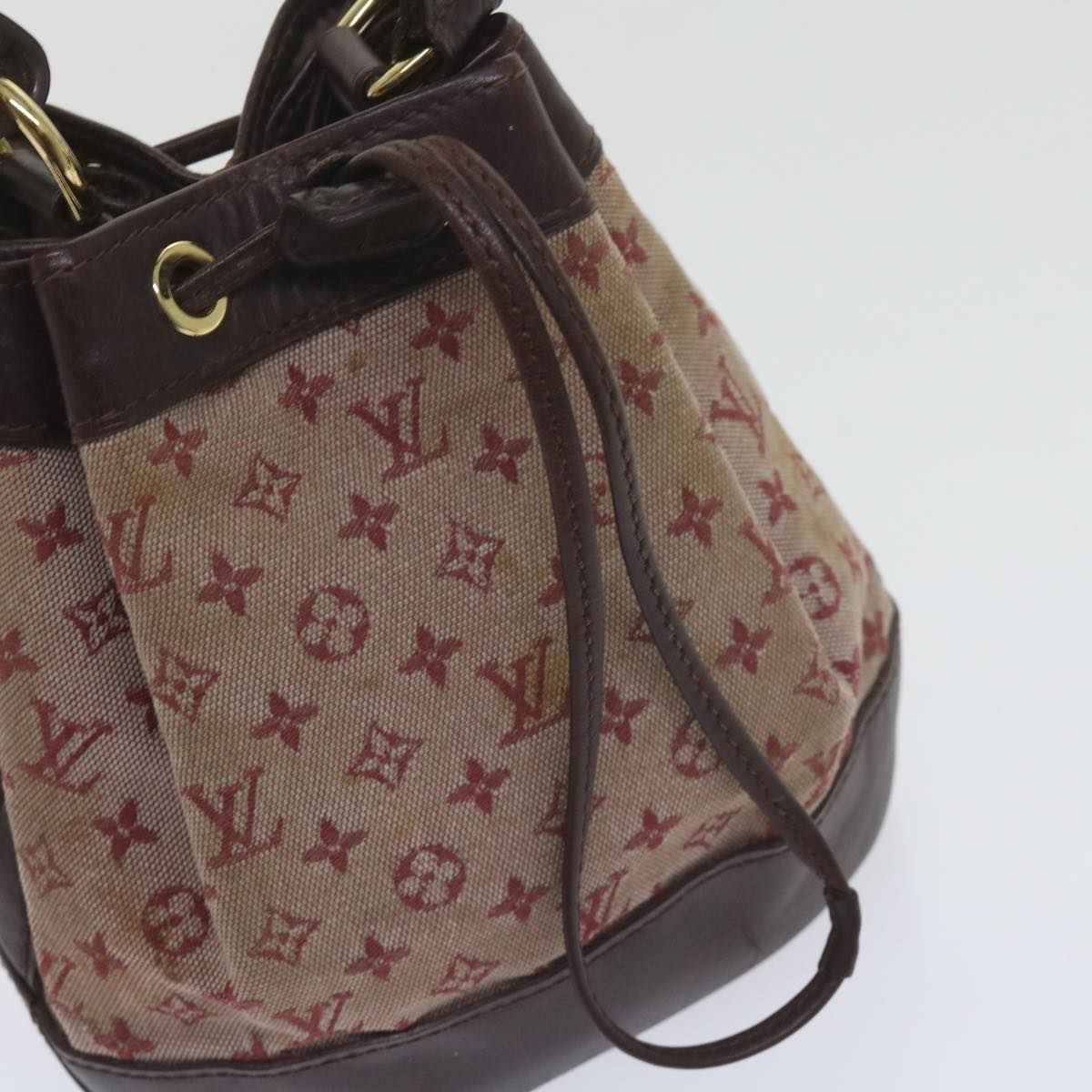 LOUIS VUITTON Monogram Mini Noelie Shoulder Bag Red M92686 LV Auth 60662