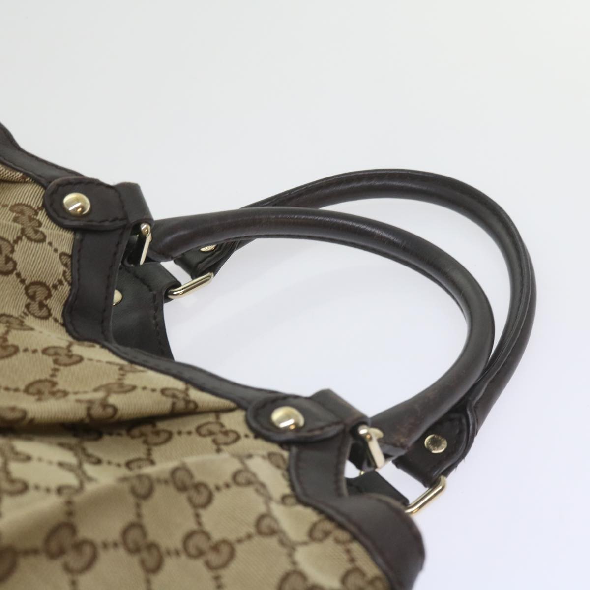 GUCCI GG Canvas Tote Bag Beige 211944 Auth 60688