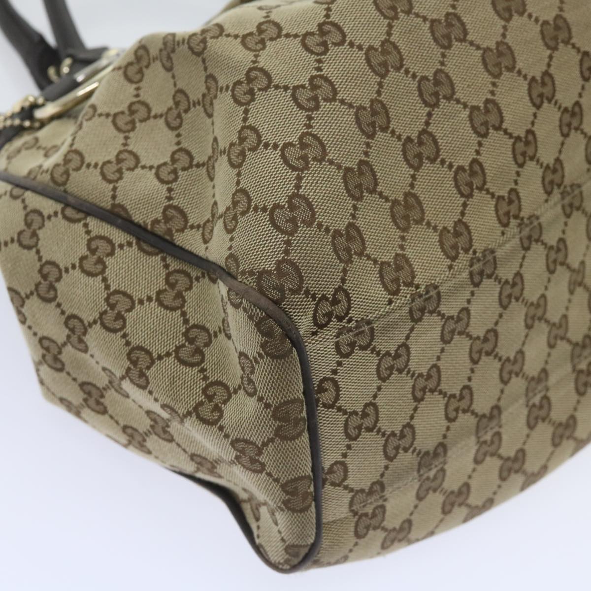 GUCCI GG Canvas Tote Bag Beige 211944 Auth 60688