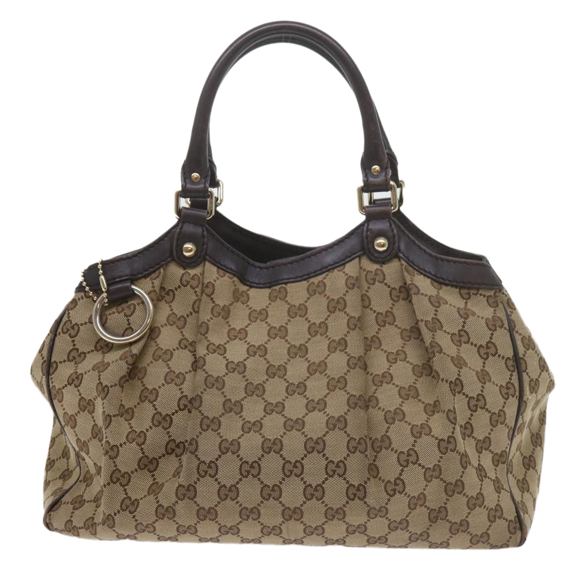 GUCCI GG Canvas Tote Bag Beige 211944 Auth 60688