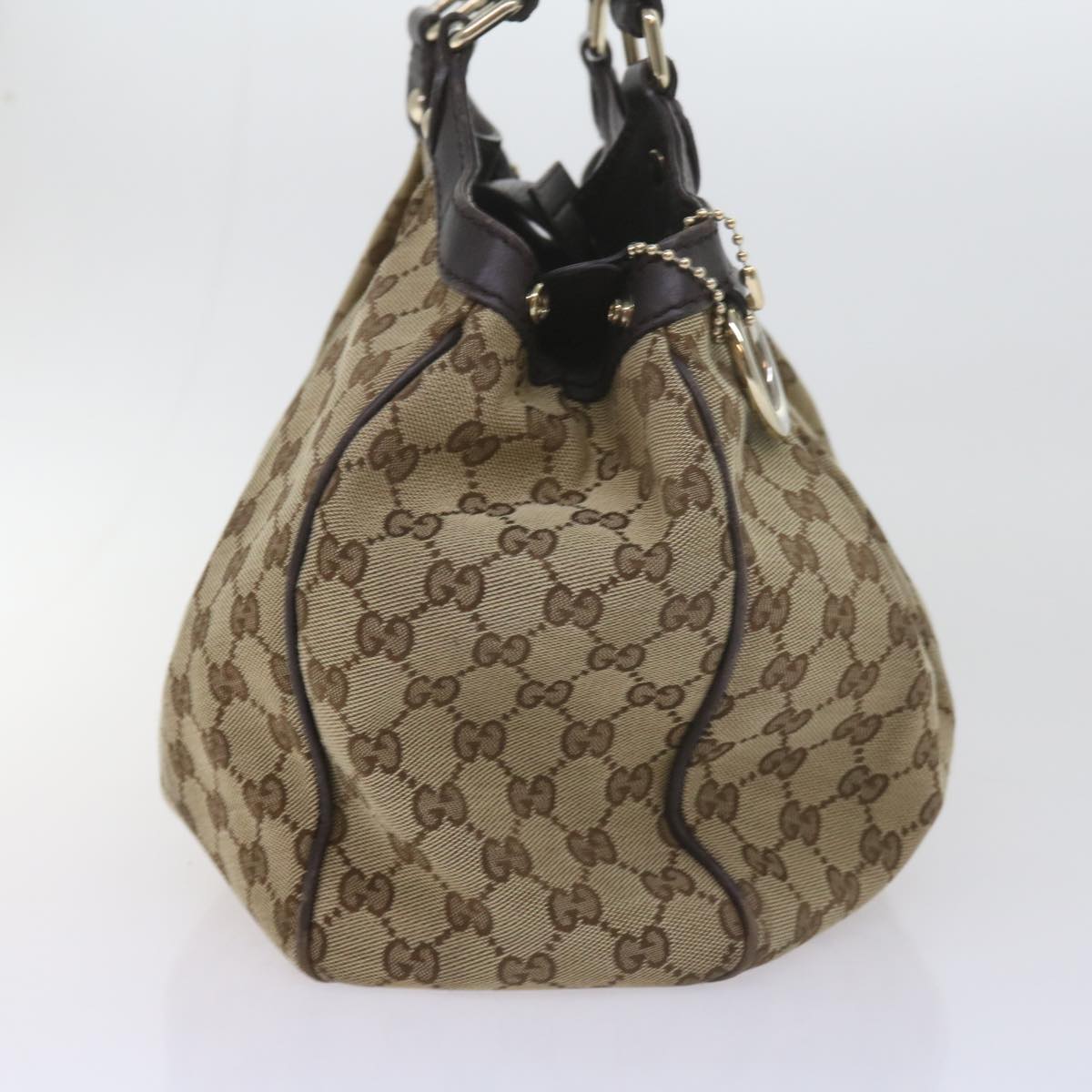 GUCCI GG Canvas Tote Bag Beige 211944 Auth 60688