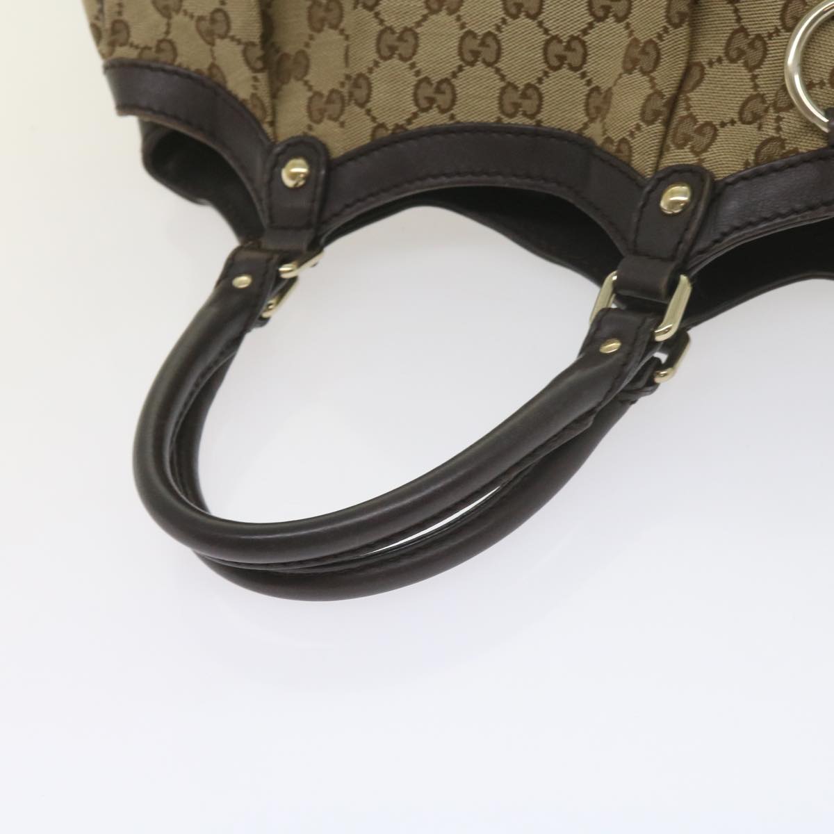 GUCCI GG Canvas Tote Bag Beige 211944 Auth 60688