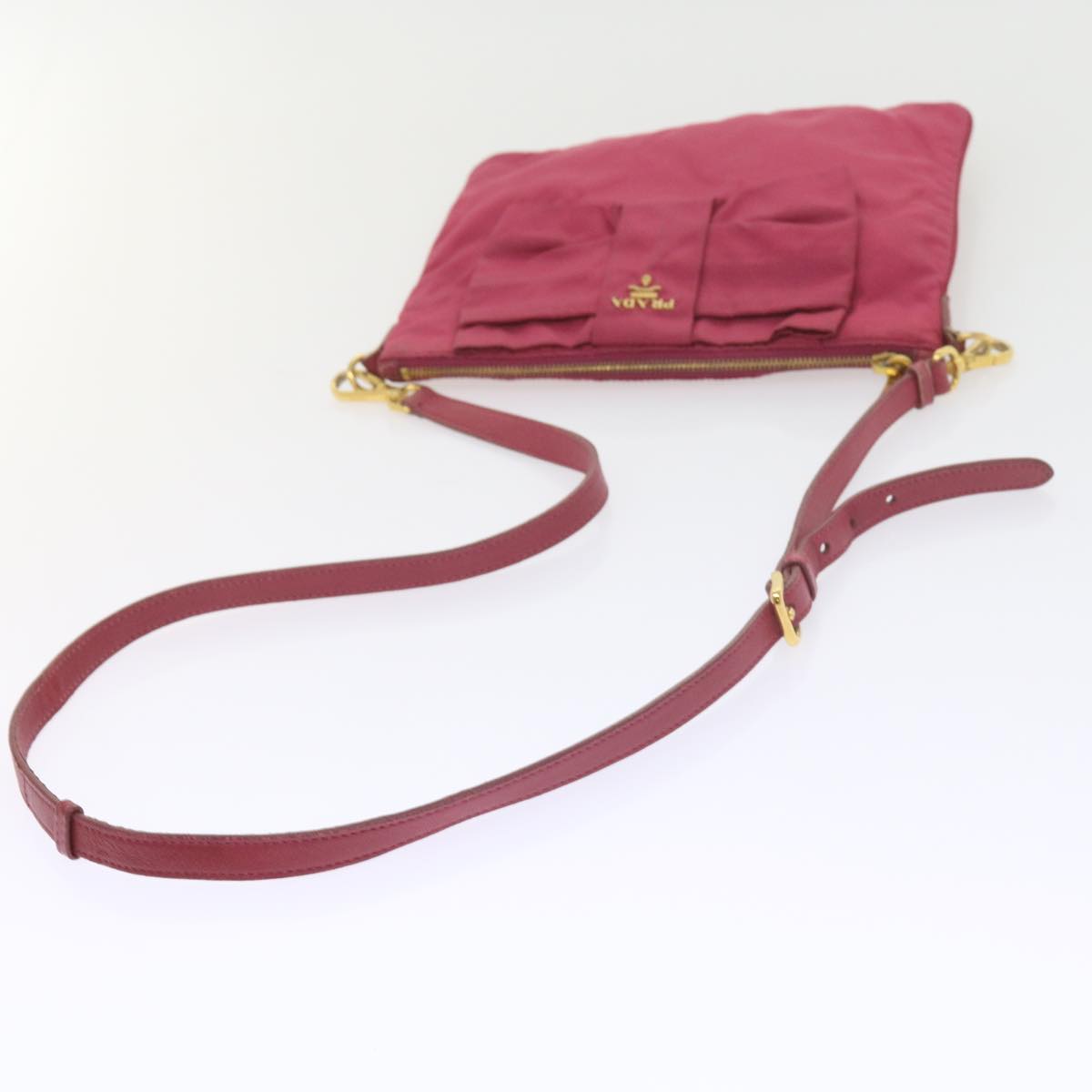 PRADA Shoulder Bag Nylon Pink Auth 60702