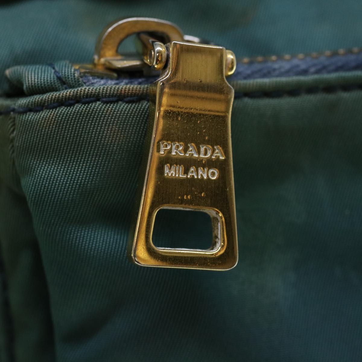 PRADA Shoulder Bag Nylon Green Auth 60704