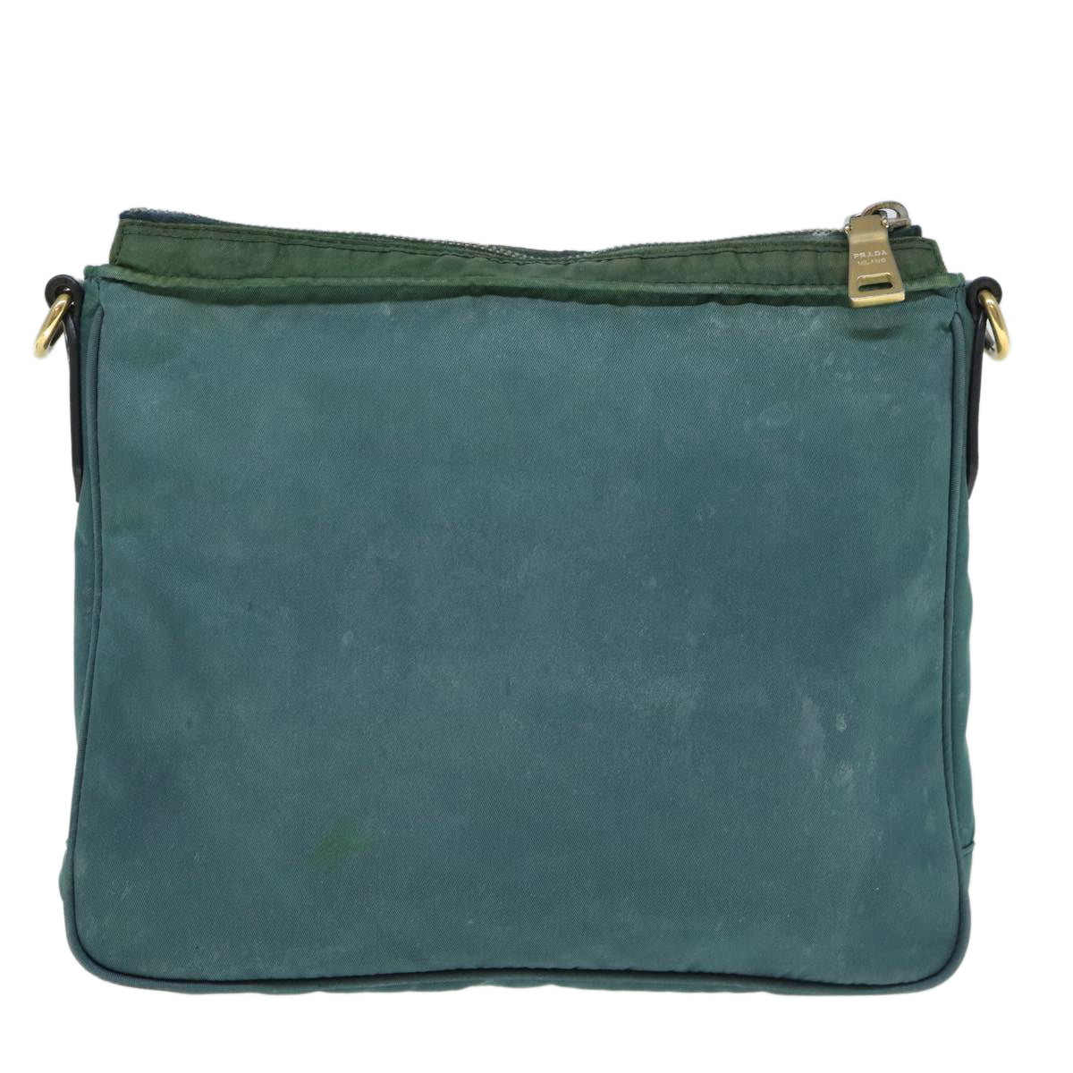 PRADA Shoulder Bag Nylon Green Auth 60704