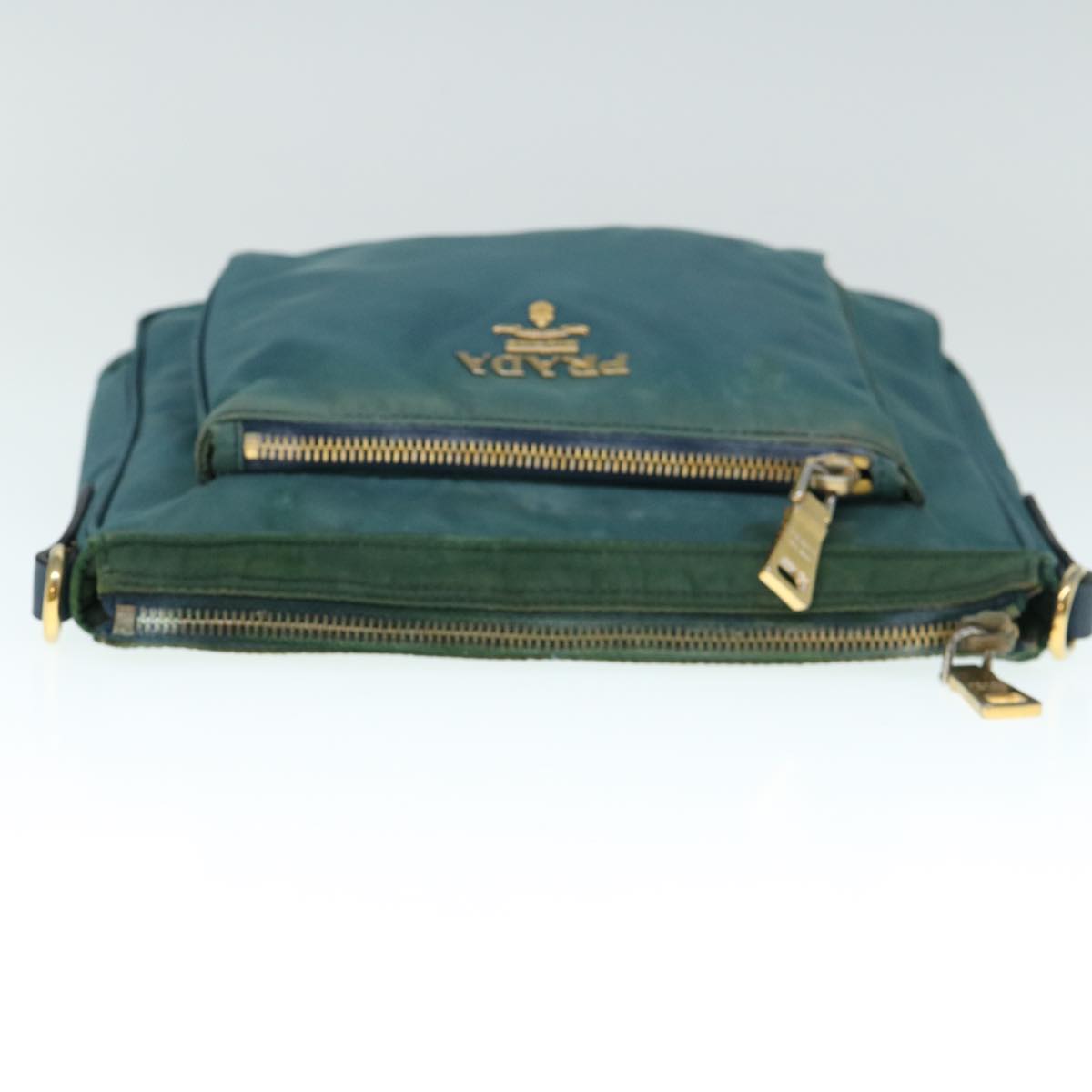 PRADA Shoulder Bag Nylon Green Auth 60704