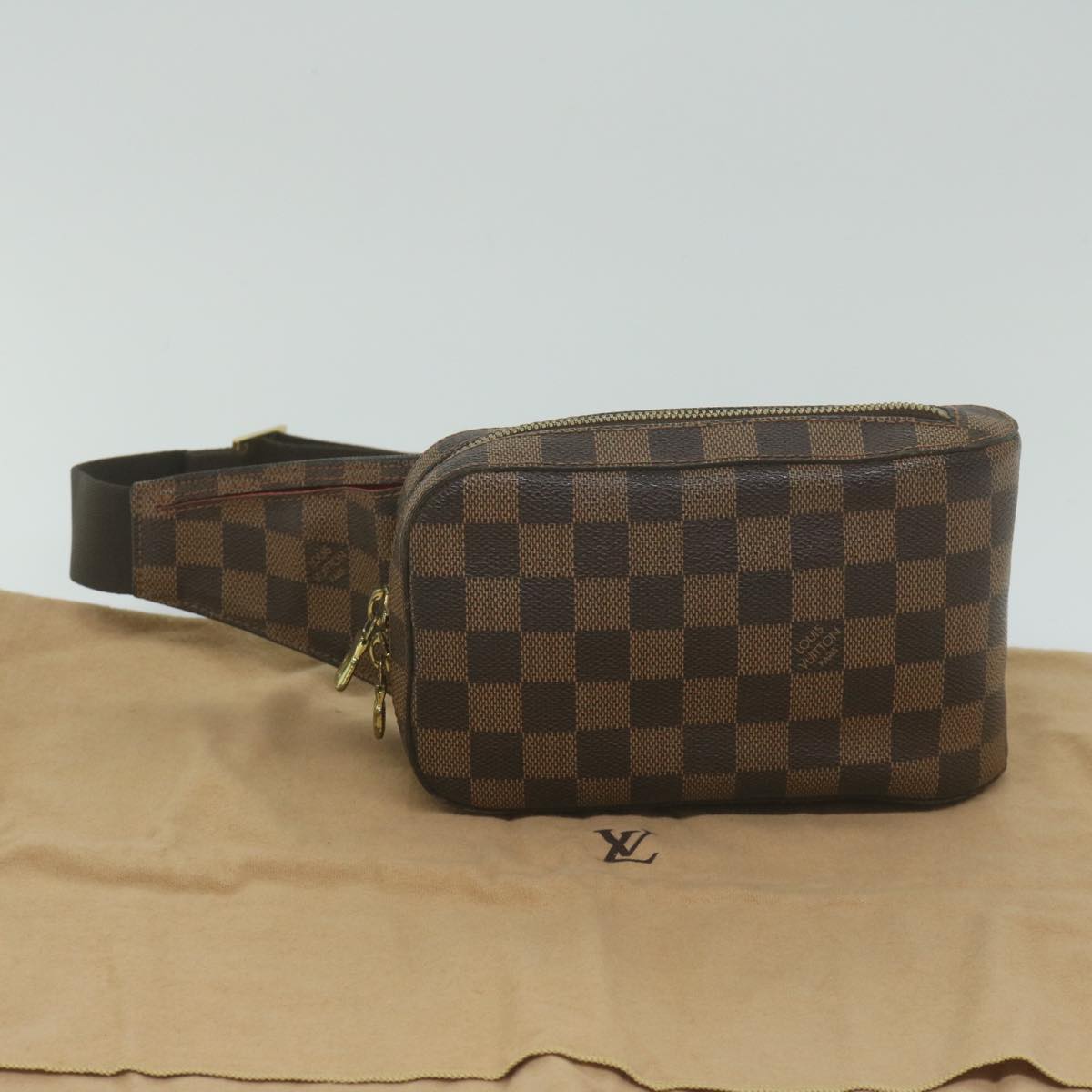 LOUIS VUITTON Damier Ebene Geronimos Shoulder Bag N51994 LV Auth 60730