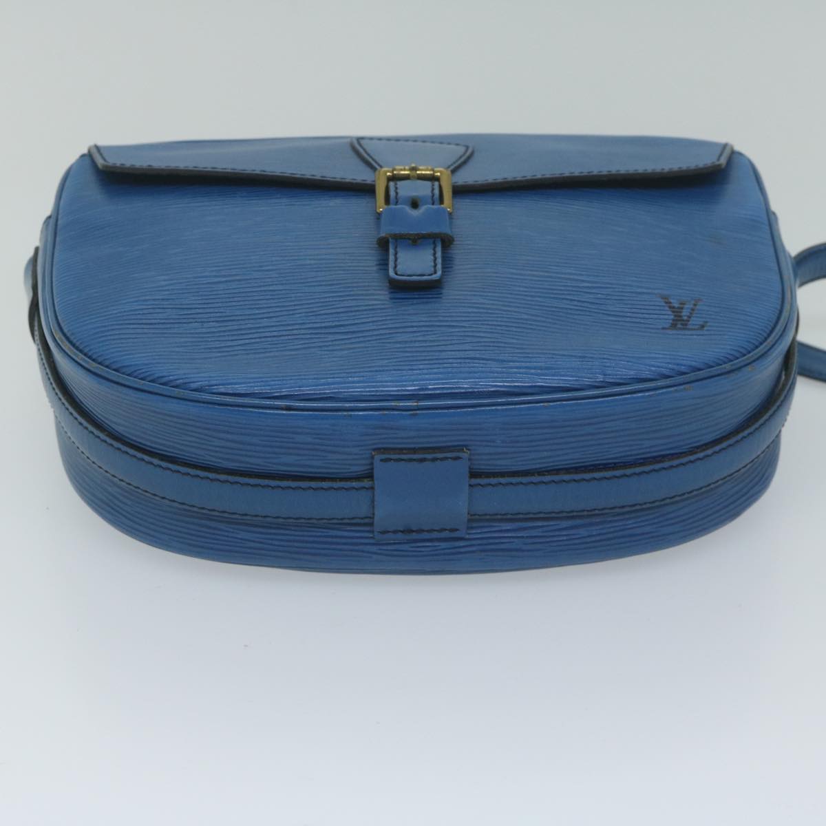 LOUIS VUITTON Epi June Feuille Shoulder Bag Blue M52155 LV Auth 60732