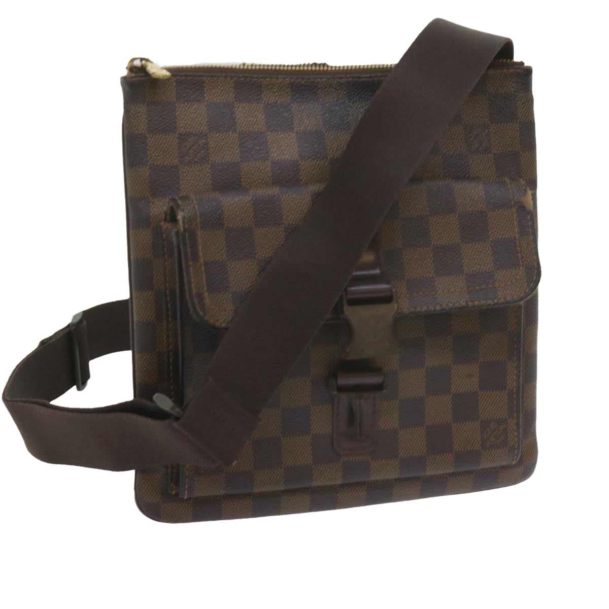 LOUIS VUITTON Damier Ebene Pochette Merwiel Shoulder Bag N51127 LV Auth 60736