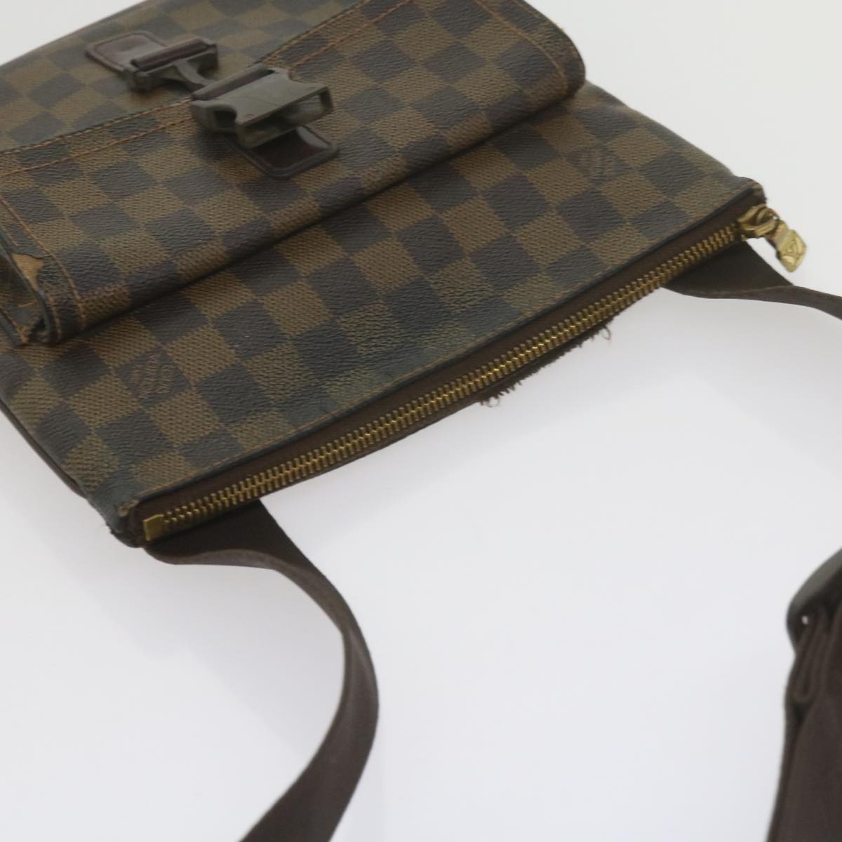 LOUIS VUITTON Damier Ebene Pochette Merwiel Shoulder Bag N51127 LV Auth 60736