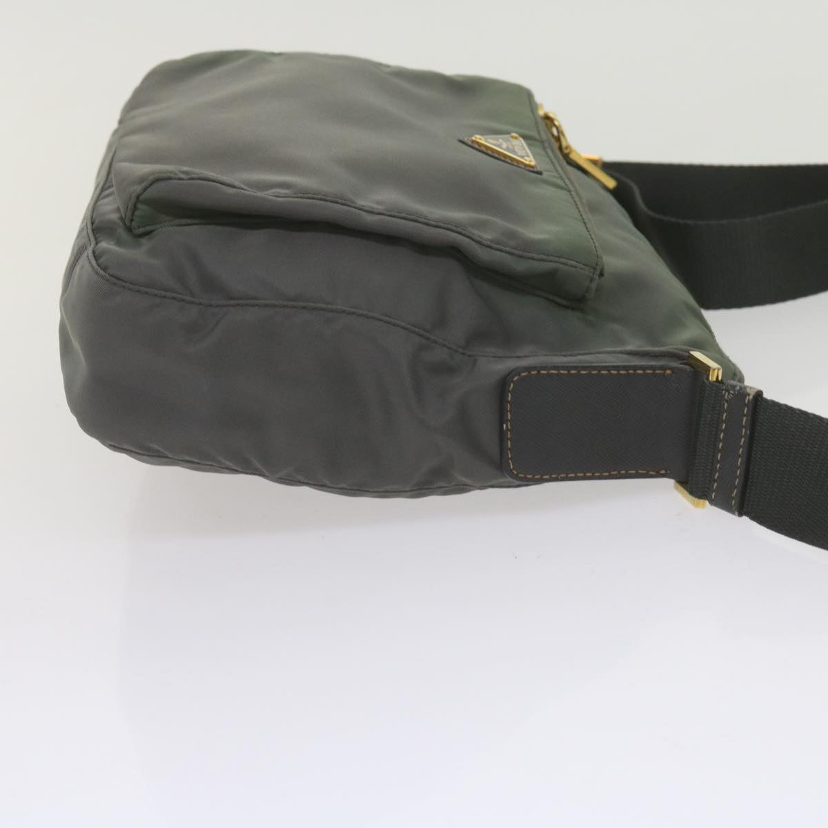 PRADA Shoulder Bag Nylon Khaki Auth 60775