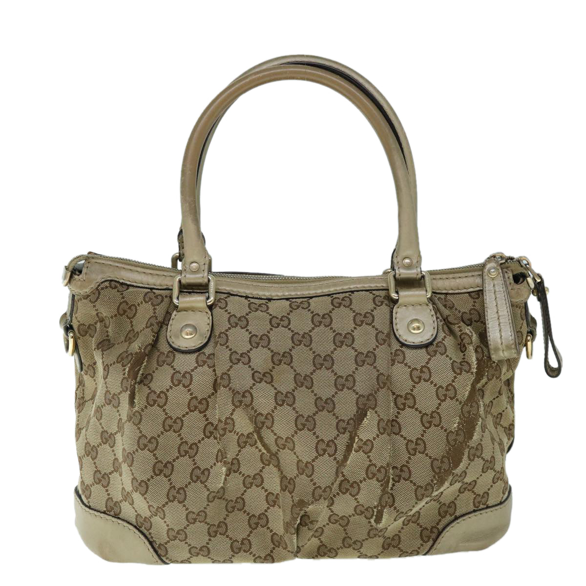 GUCCI GG Canvas Tote Bag Beige 247902 Auth 60786 - 0