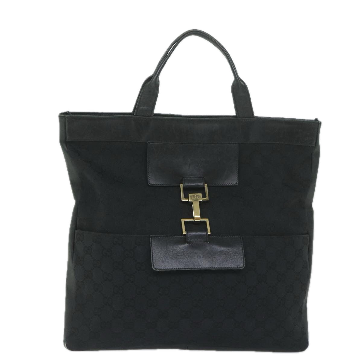 GUCCI GG Canvas Hand Bag Black 001 4083 Auth 60788 - 0