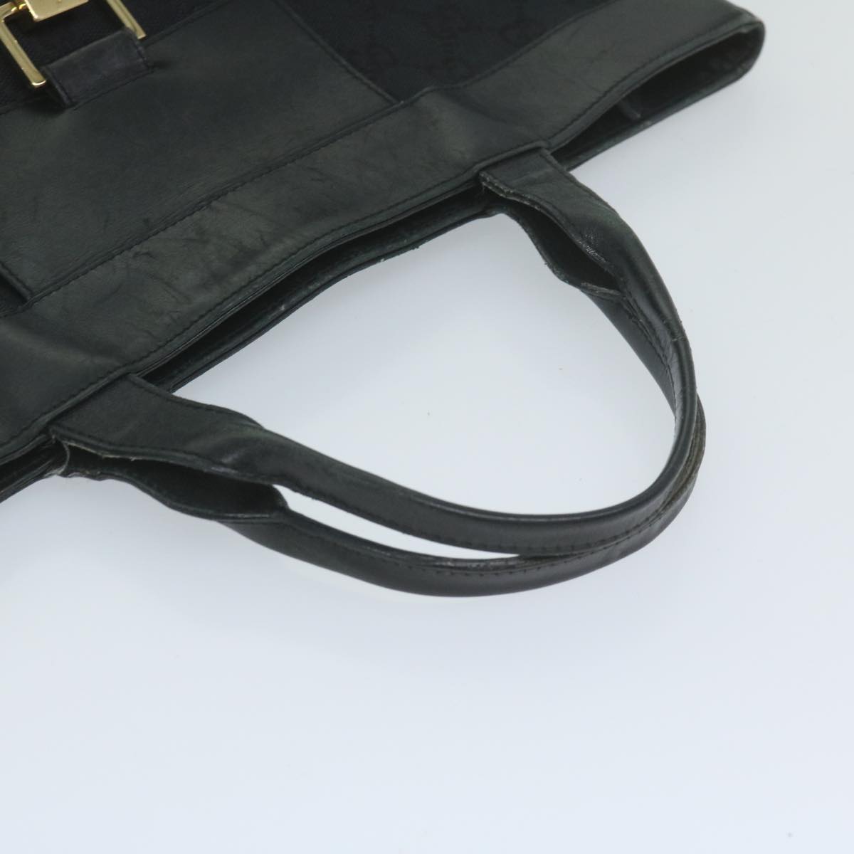 GUCCI GG Canvas Hand Bag Black 001 4083 Auth 60788