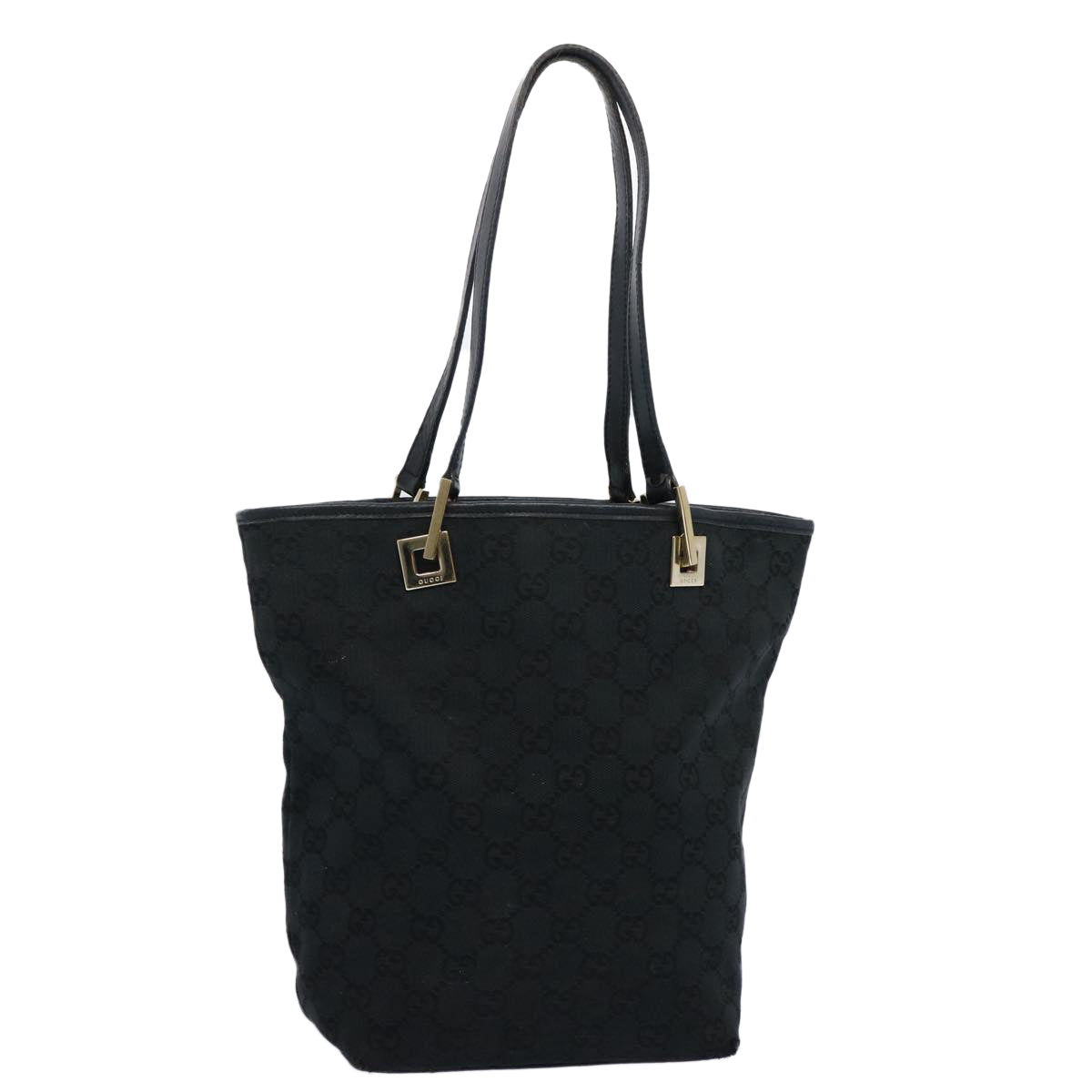 GUCCI GG Canvas Tote Bag Black 002 1099 Auth 60792