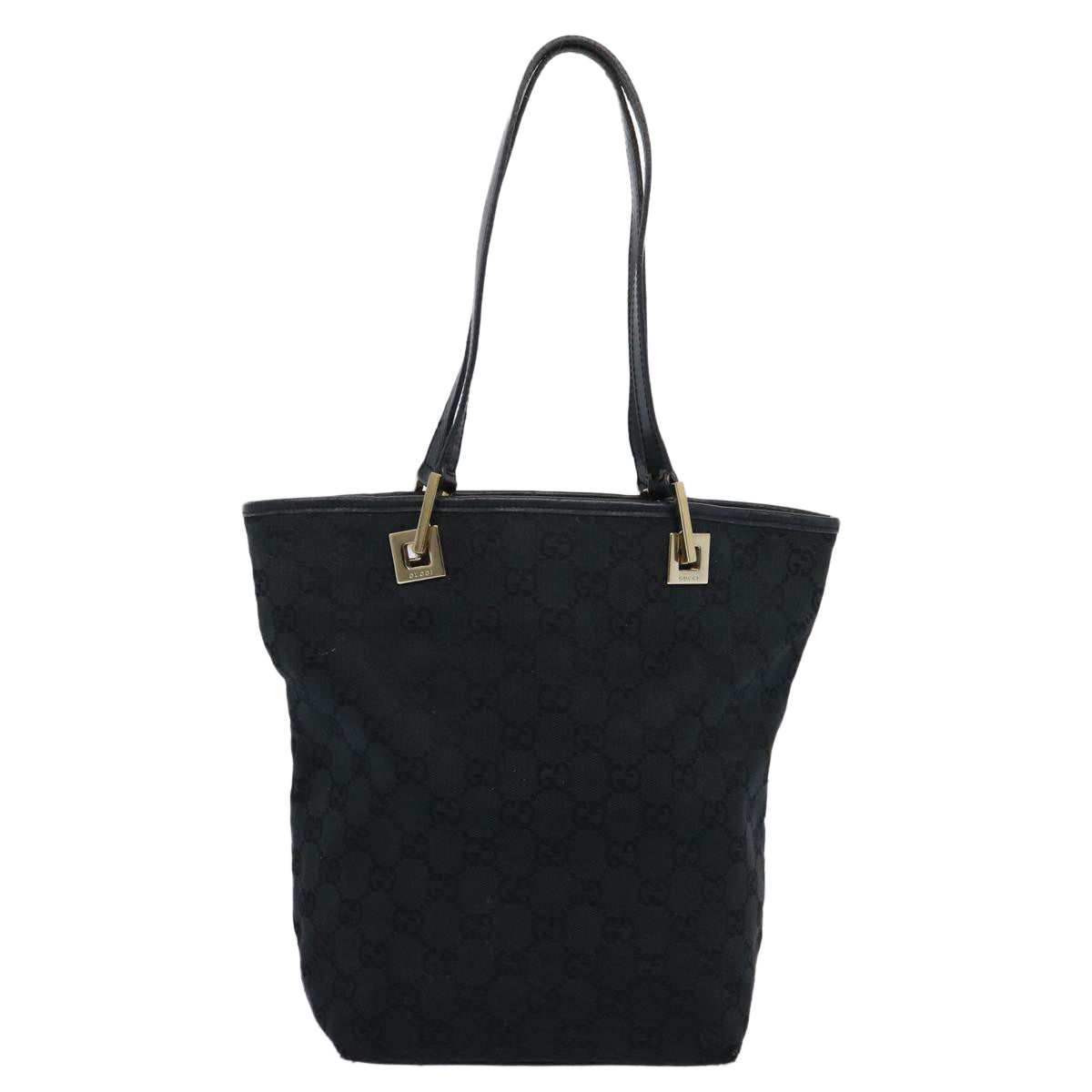 GUCCI GG Canvas Tote Bag Black 002 1099 Auth 60792 - 0