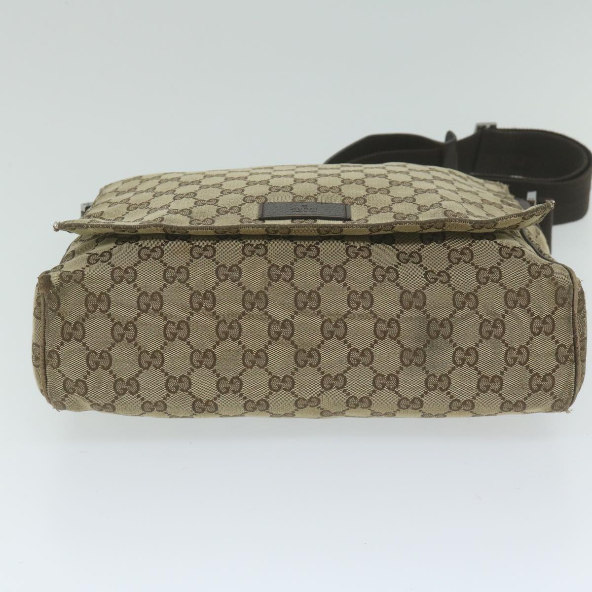 GUCCI GG Canvas Shoulder Bag Beige 146236 Auth 60797