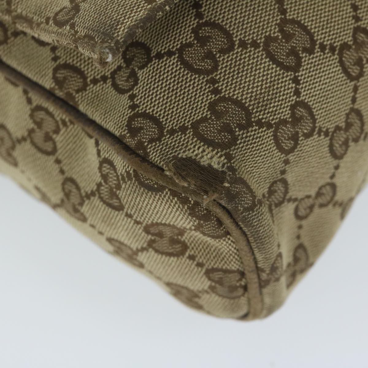 GUCCI GG Canvas Shoulder Bag Beige 146236 Auth 60797