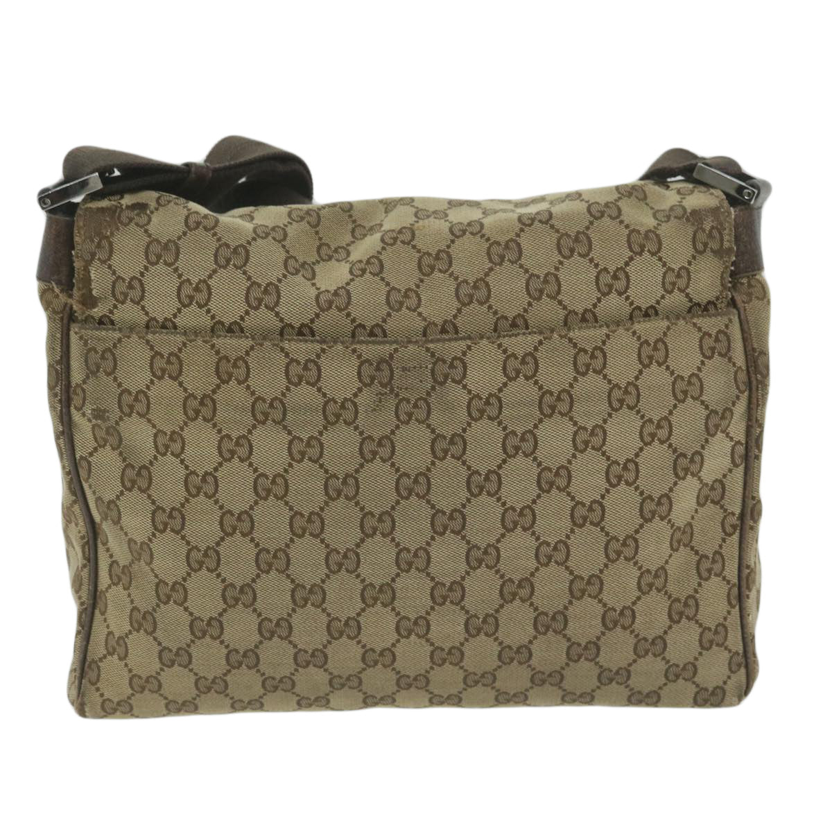 GUCCI GG Canvas Shoulder Bag Beige 146236 Auth 60797 - 0