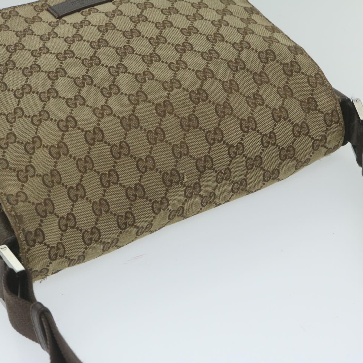 GUCCI GG Canvas Shoulder Bag Beige 146236 Auth 60797