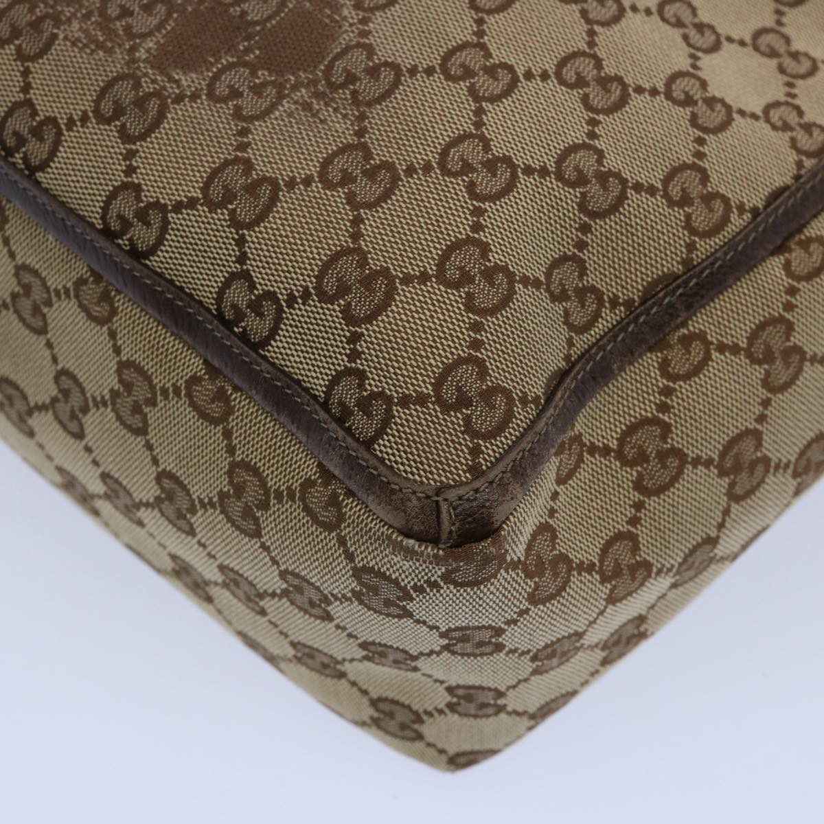 GUCCI GG Canvas Tote Bag Beige 146247 Auth 60800