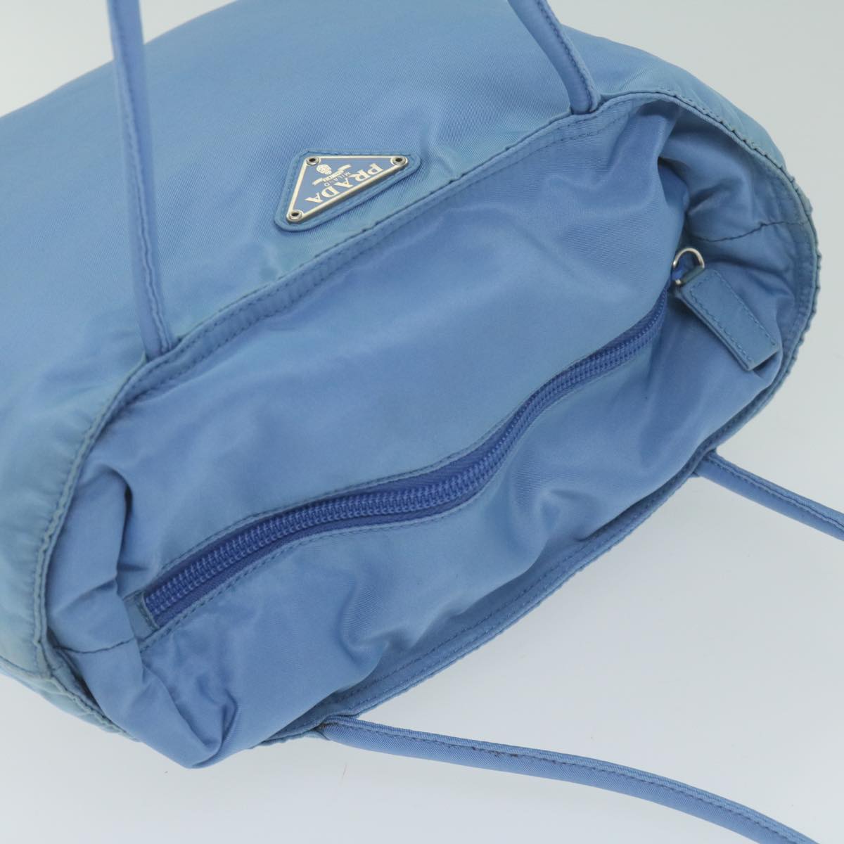 PRADA Tote Bag Nylon Light Blue Auth 60821