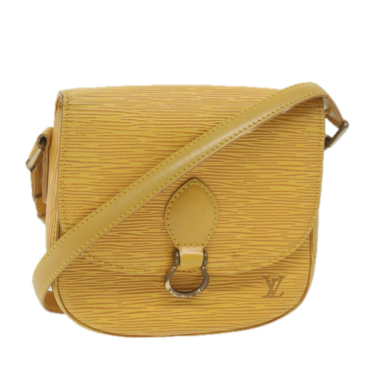 LOUIS VUITTON Epi Saint Cloud PM Shoulder Bag Yellow M52219 LV Auth 60851