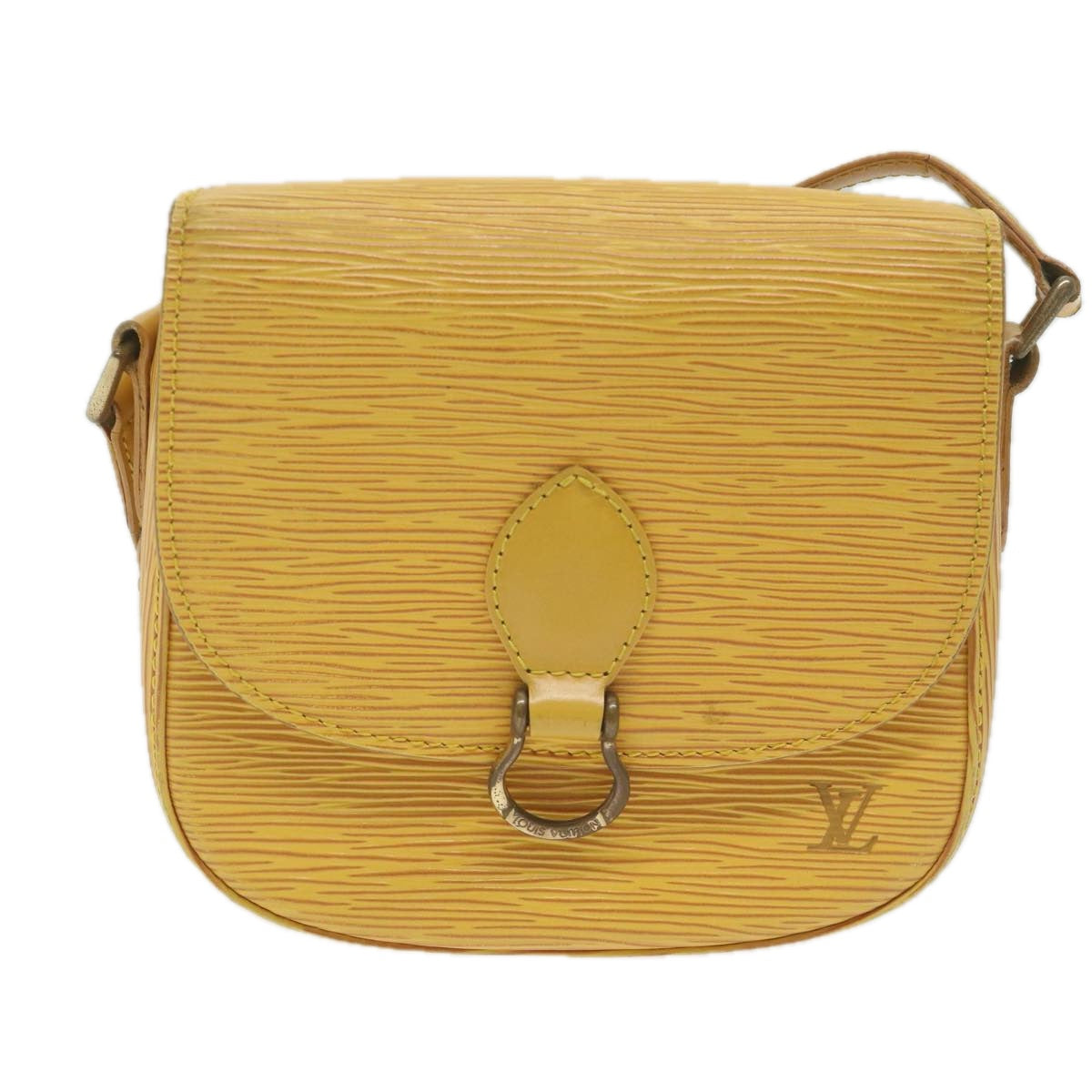 LOUIS VUITTON Epi Saint Cloud PM Shoulder Bag Yellow M52219 LV Auth 60851