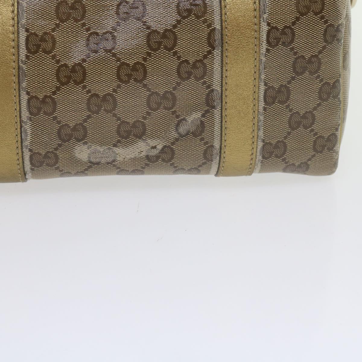 GUCCI GG Crystal Hand Bag Gold 193604 Auth 60877