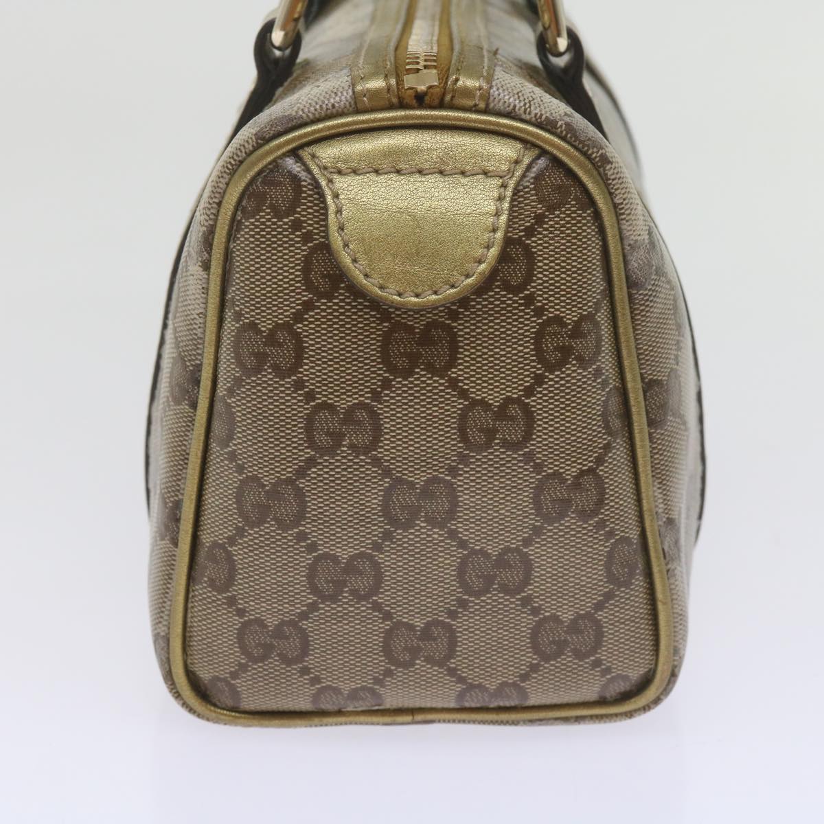 GUCCI GG Crystal Hand Bag Gold 193604 Auth 60877