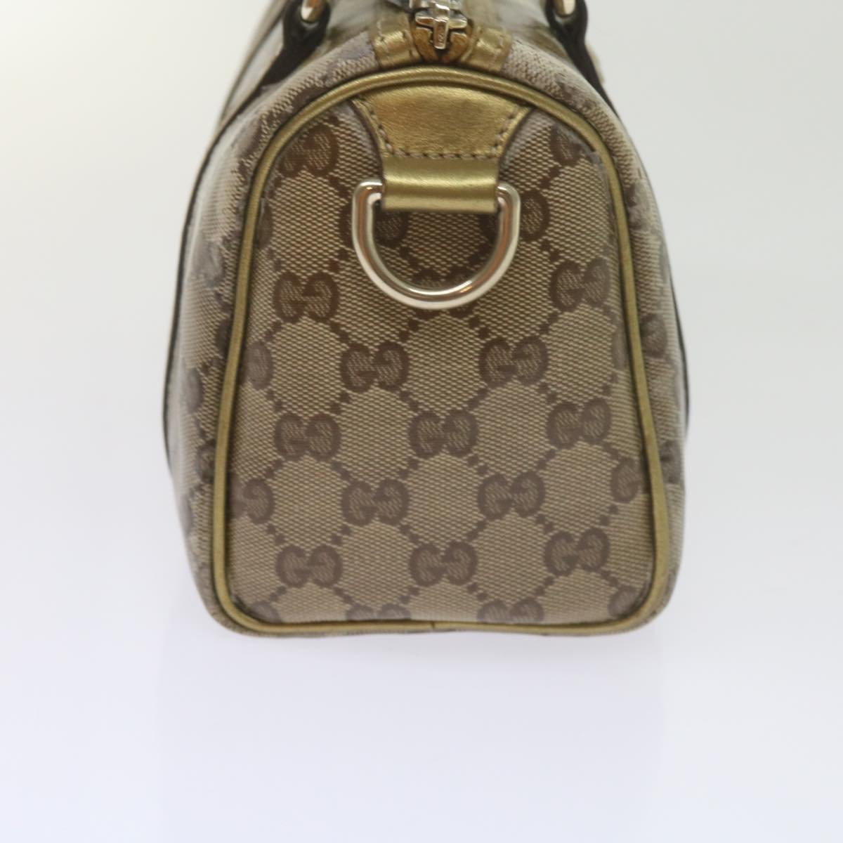 GUCCI GG Crystal Hand Bag Gold 193604 Auth 60877