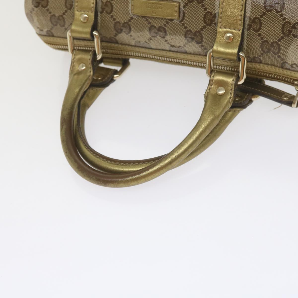 GUCCI GG Crystal Hand Bag Gold 193604 Auth 60877