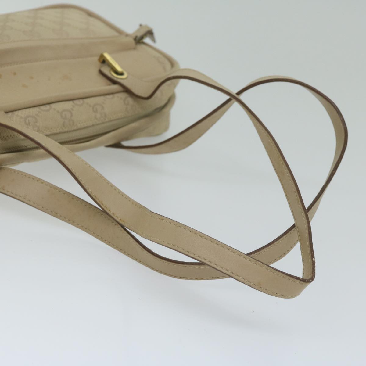 GUCCI GG Canvas Hand Bag Beige 92729 Auth 60882