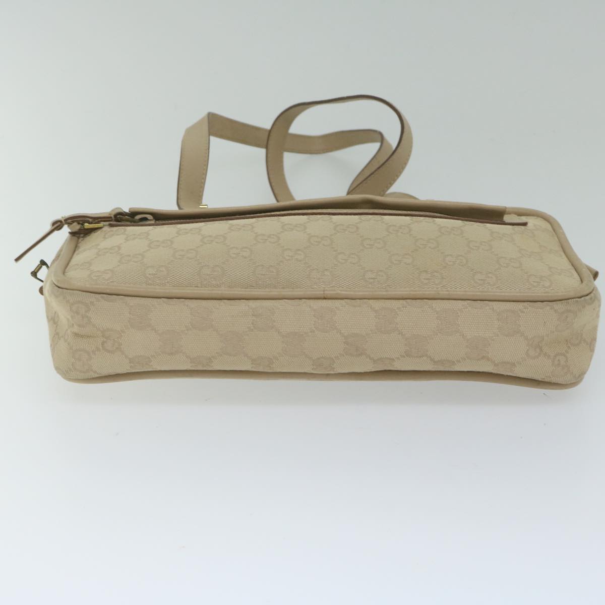 GUCCI GG Canvas Hand Bag Beige 92729 Auth 60882