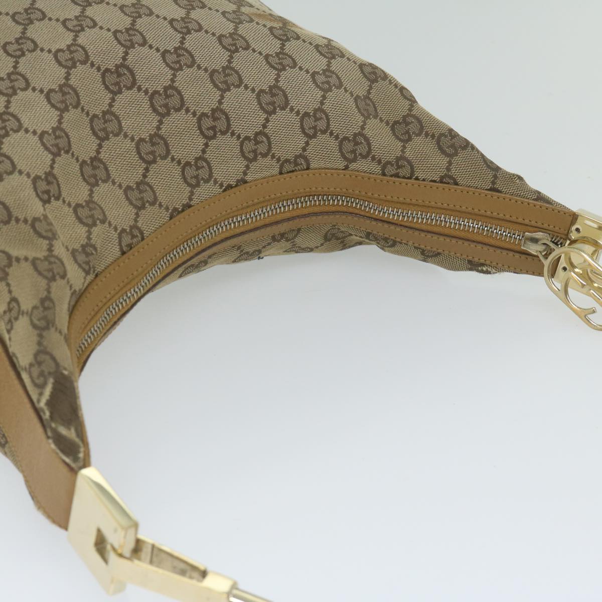 GUCCI GG Canvas Shoulder Bag Beige 001 3814 Auth 60888