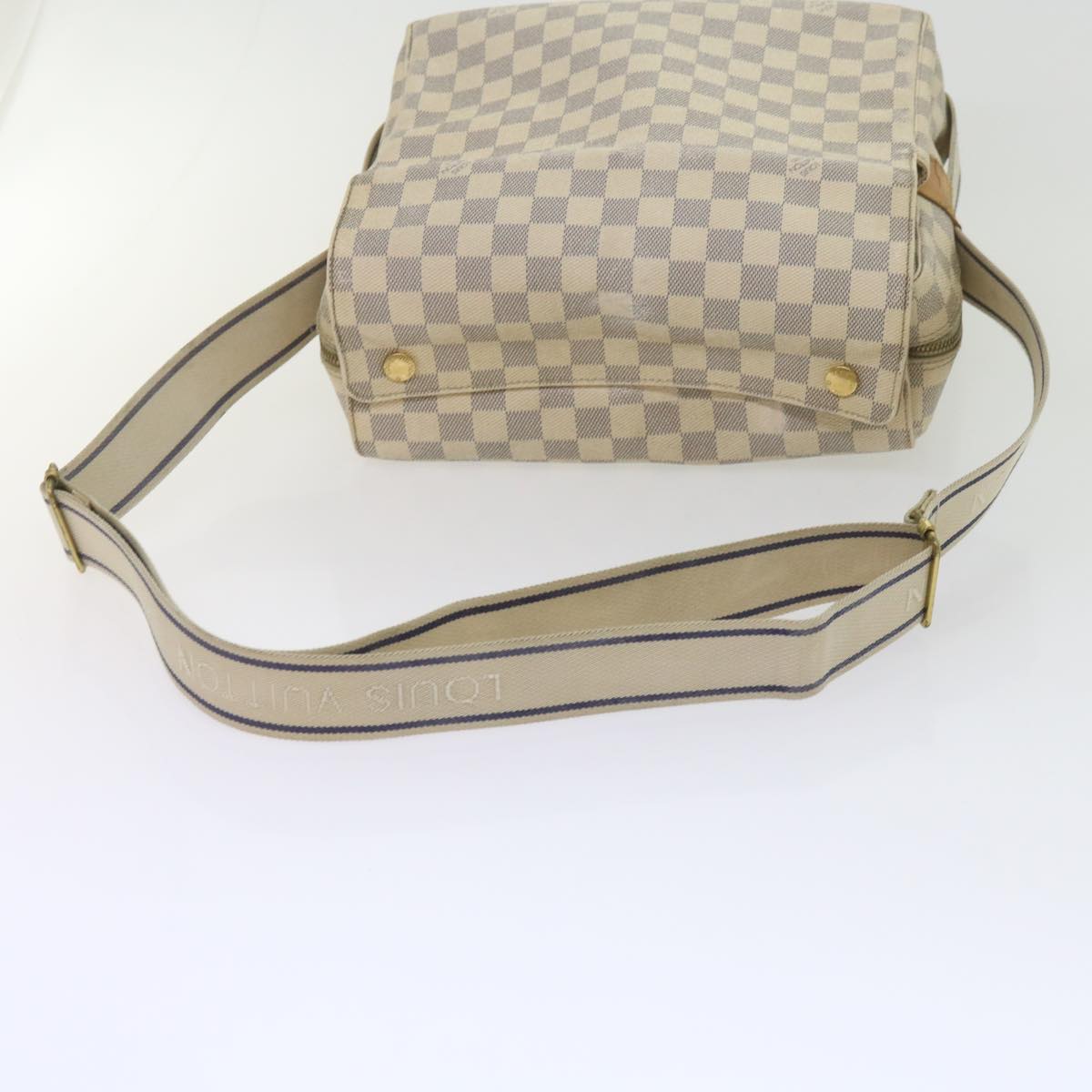 LOUIS VUITTON Damier Azur Naviglio Shoulder Bag N51189 LV Auth 60889