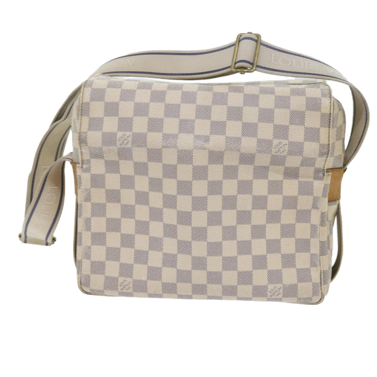 LOUIS VUITTON Damier Azur Naviglio Shoulder Bag N51189 LV Auth 60889