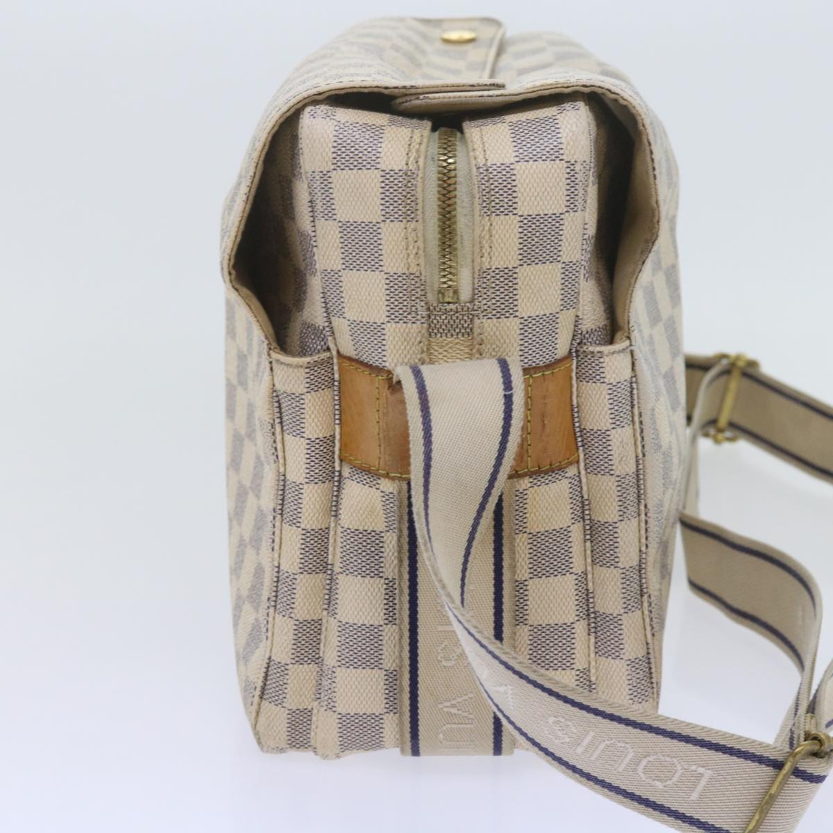 LOUIS VUITTON Damier Azur Naviglio Shoulder Bag N51189 LV Auth 60889