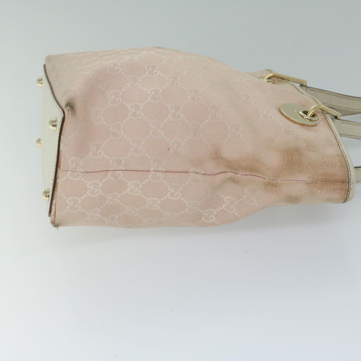 GUCCI GG Canvas Tote Bag Pink 120840 Auth 60919