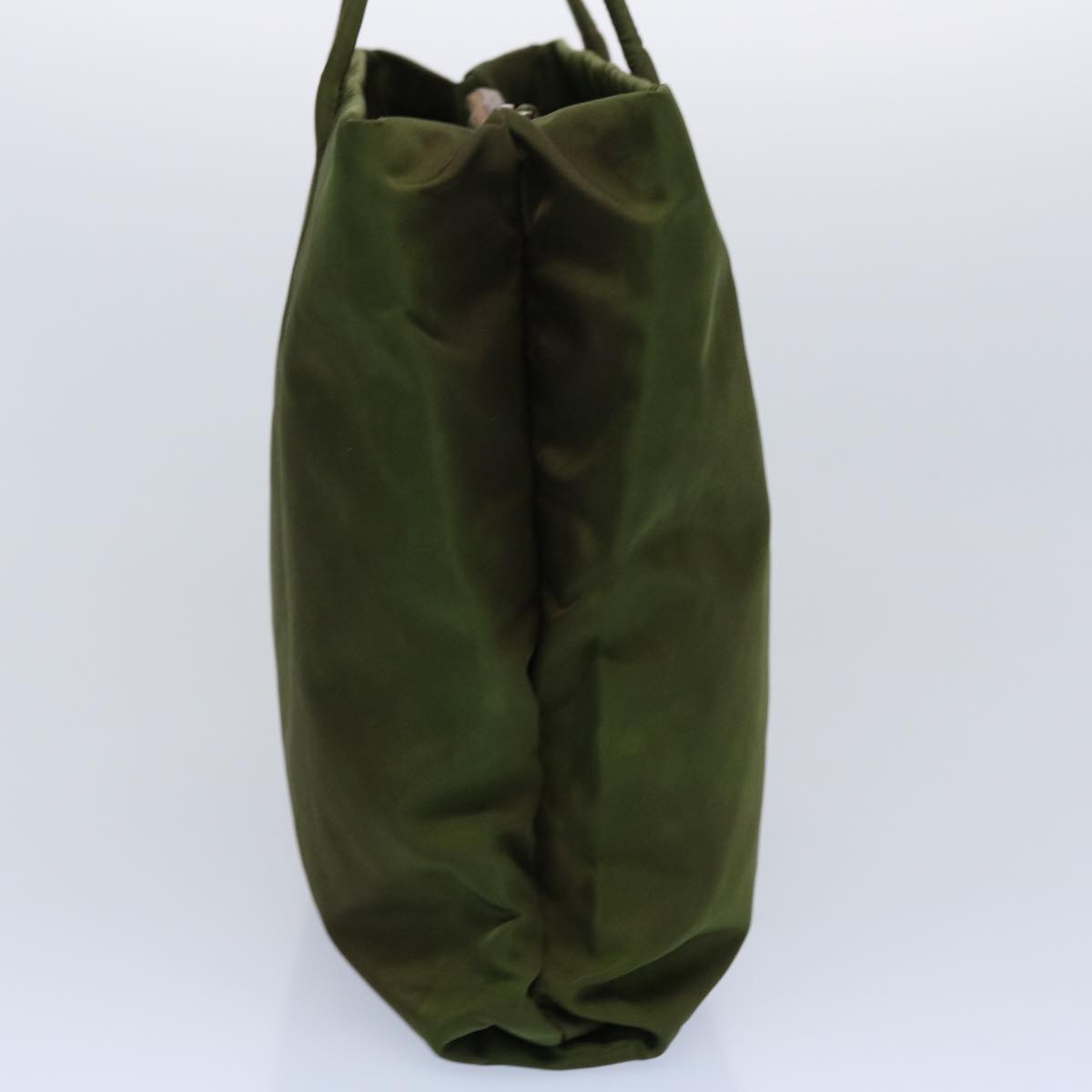 PRADA Hand Bag Nylon Khaki Auth 60956