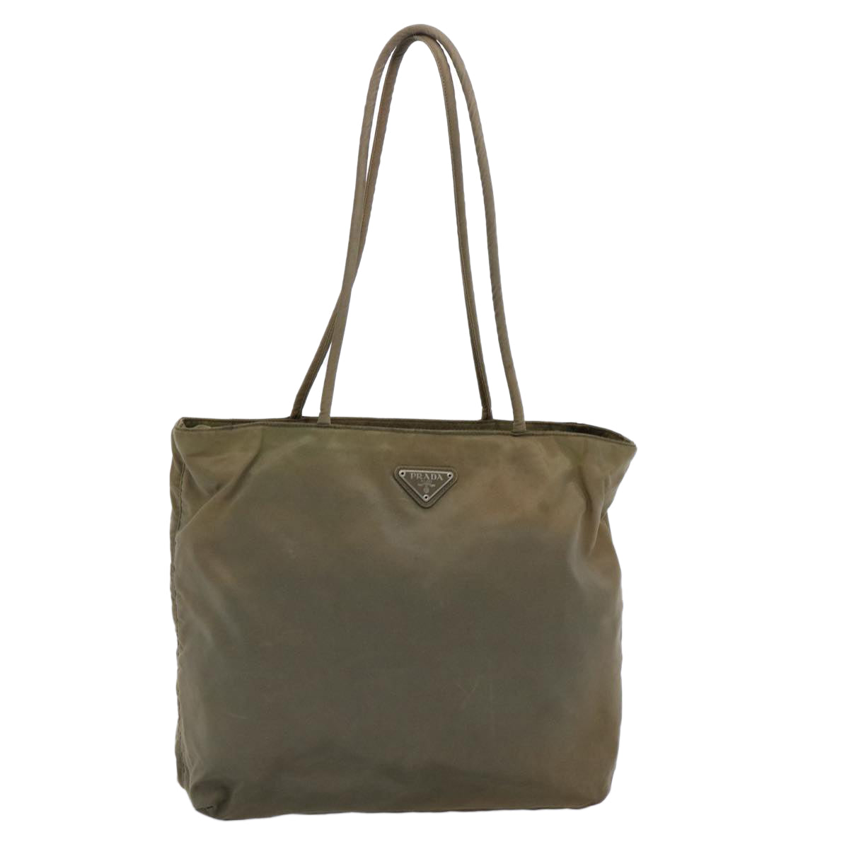 PRADA Shoulder Bag Nylon Khaki Auth 60958