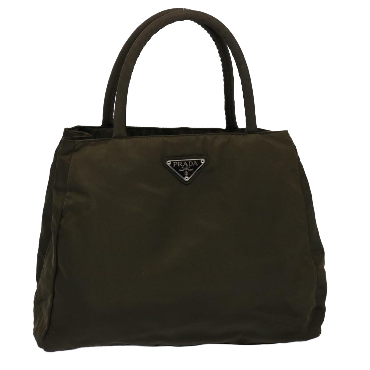 PRADA Hand Bag Nylon Brown Auth 60959