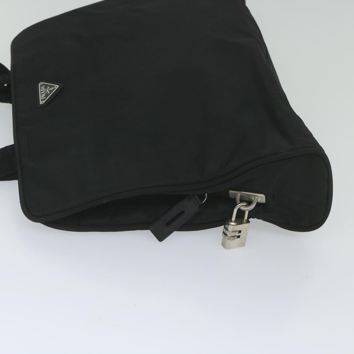 PRADA Shoulder Bag Nylon Black Auth 60961