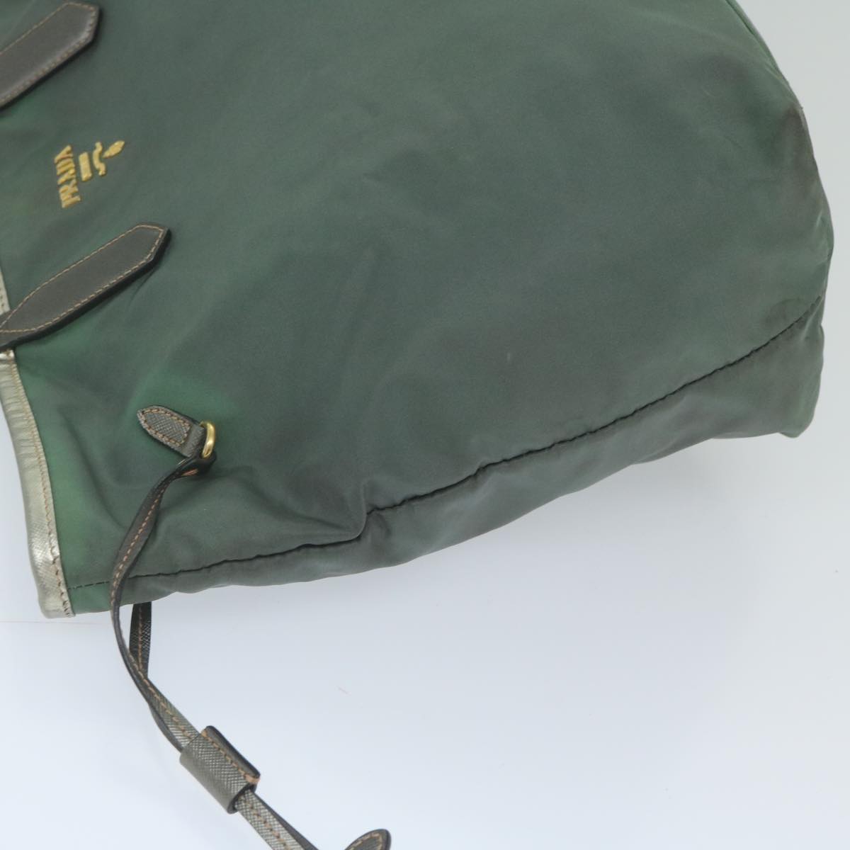PRADA Tote Bag Nylon Green Auth 60973