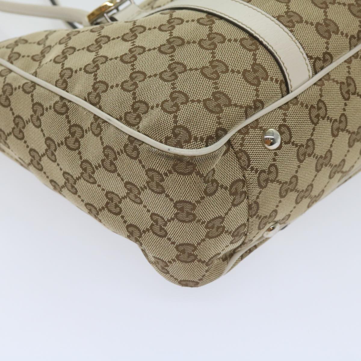 GUCCI GG Canvas GG Twins Tote Bag Beige 232957 Auth 60992