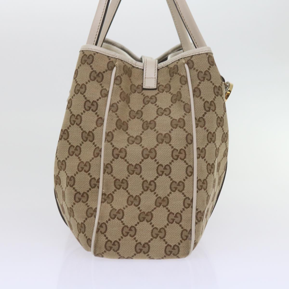 GUCCI GG Canvas GG Twins Tote Bag Beige 232957 Auth 60992