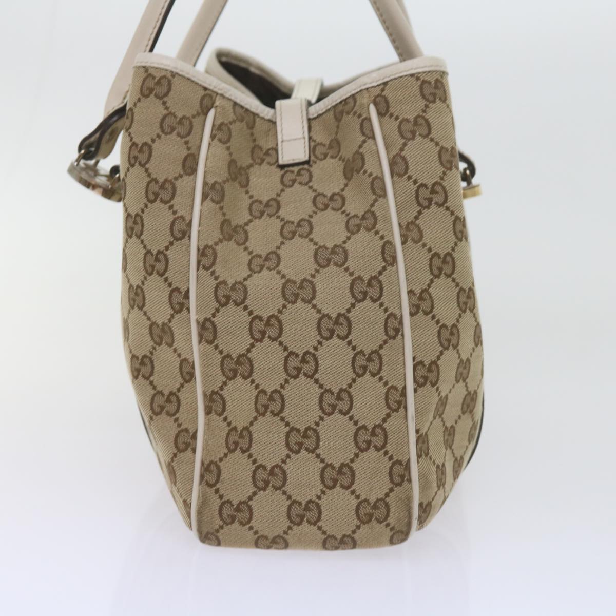 GUCCI GG Canvas GG Twins Tote Bag Beige 232957 Auth 60992