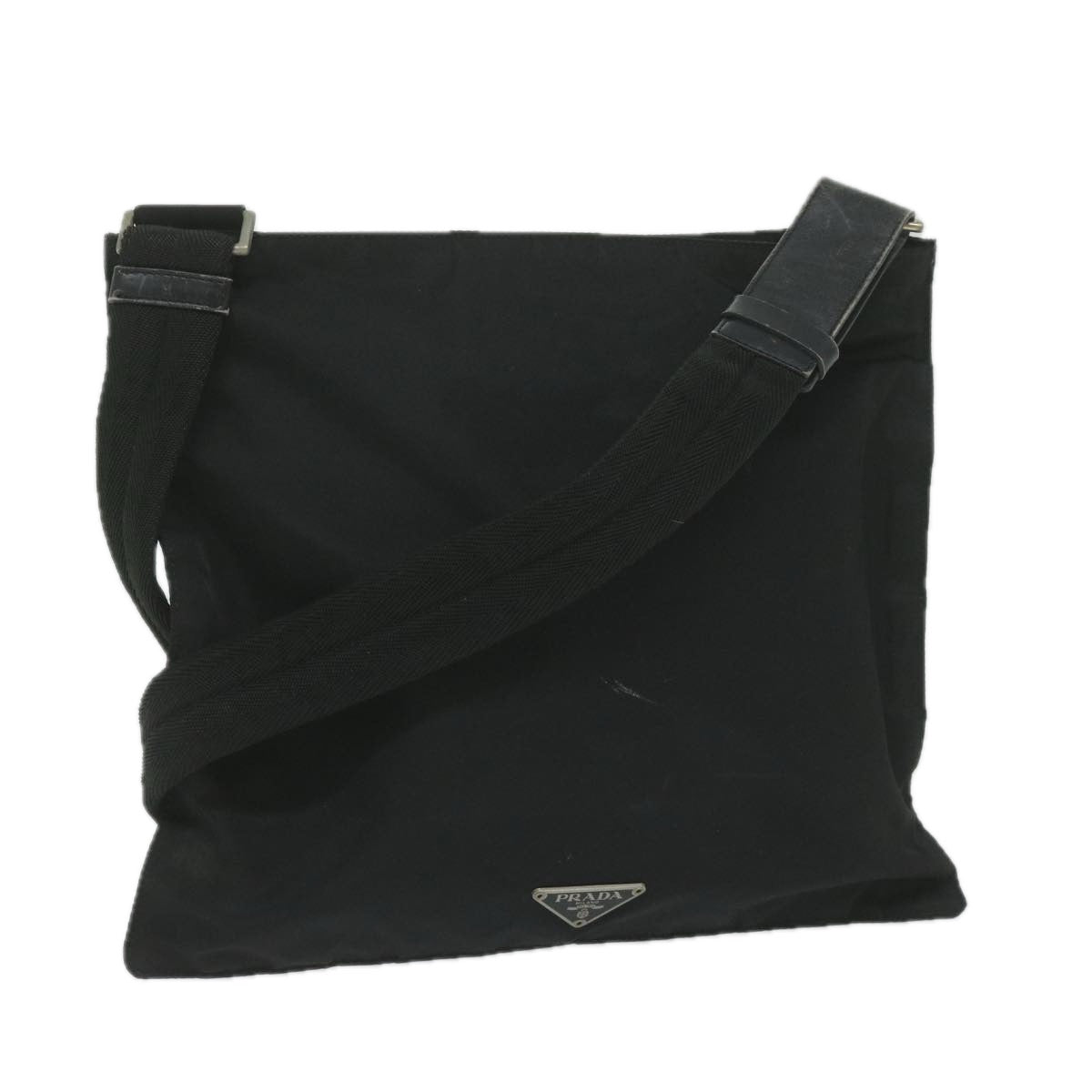 PRADA Shoulder Bag Nylon Black Auth 61011